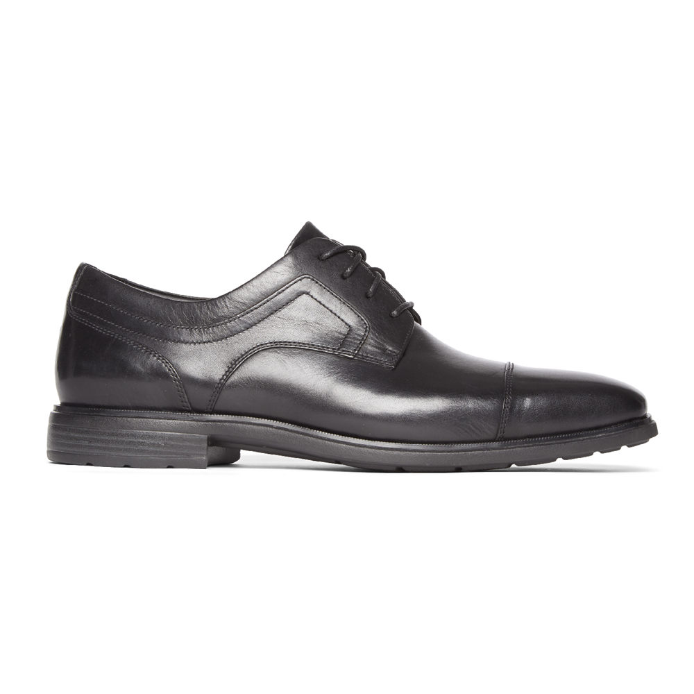 Sapatos Sociais Rockport Homem Pretas - Dres Sports Business 2 Plain Cap Toe - 21364JPRX